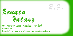 renato halasz business card