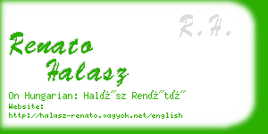 renato halasz business card